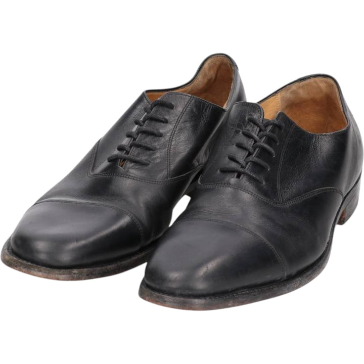BOSSI MILANO straight tip shoes, size 8 Men's 26.0cm genuine leather black type Vintage Second Hand