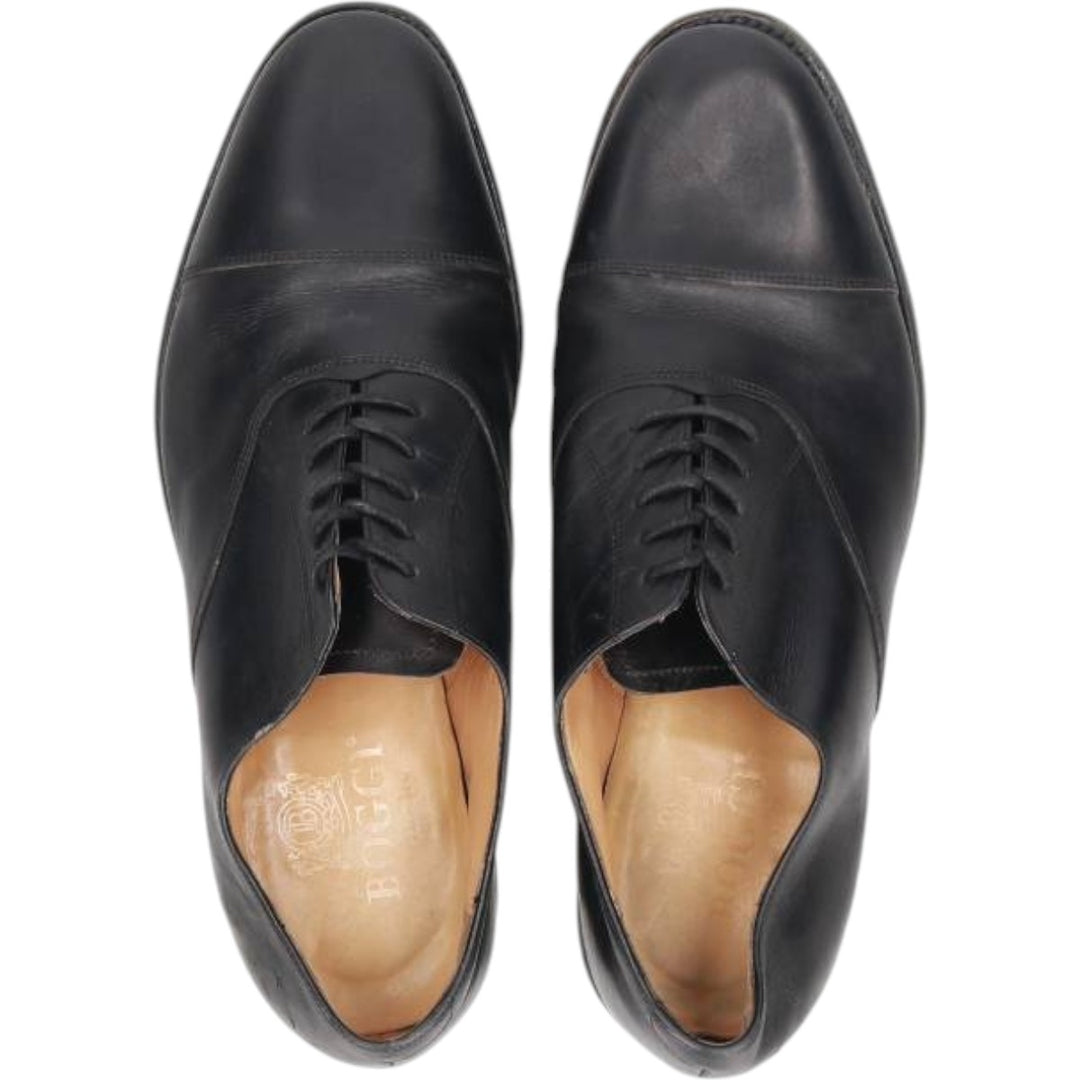 BOSSI MILANO straight tip shoes, size 8 Men's 26.0cm genuine leather black type Vintage Second Hand