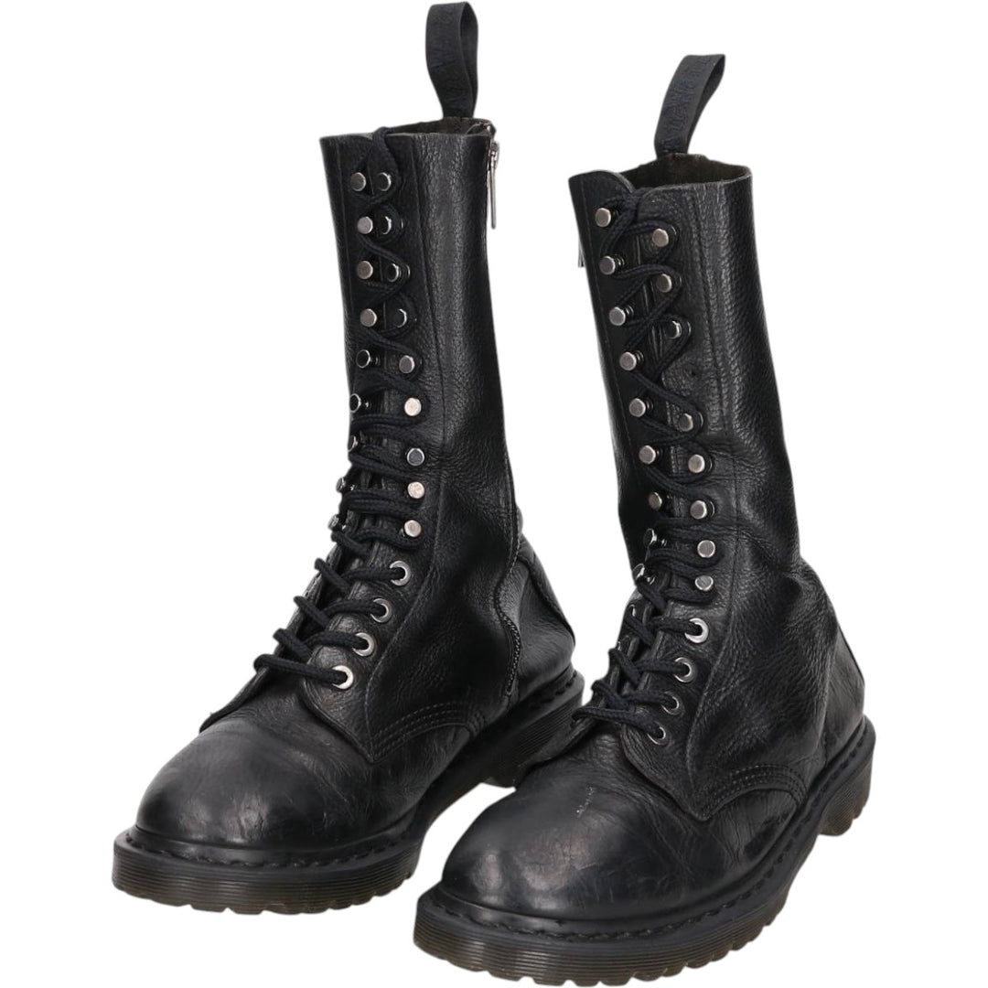 Dr. Martens 13-eye boots 9 Men's 28.0cm genuine leather black type Vintage Second Hand