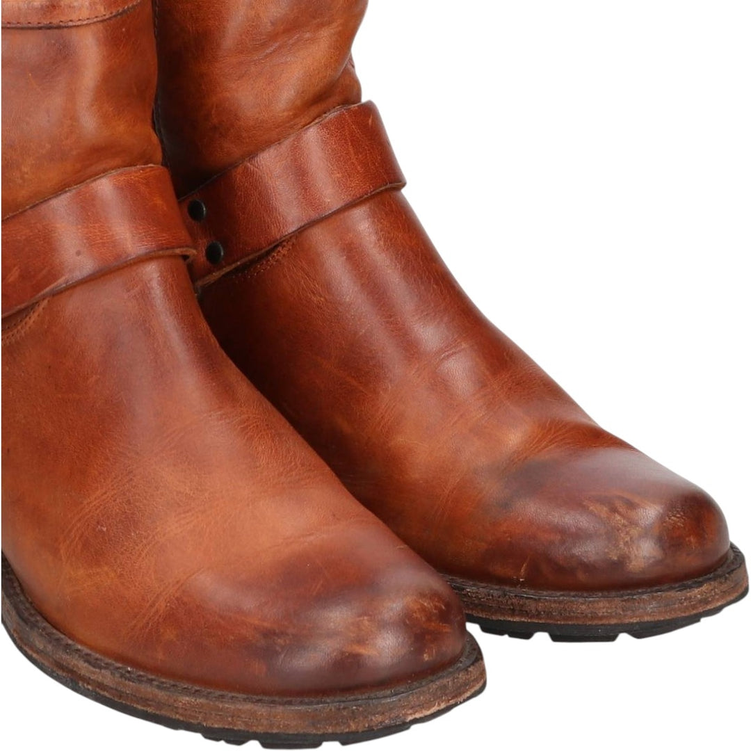 Frye Back Zip Ring Boots, 7 1/2D, Men's, 10" Size (saa013687) Men's 25.5cm genuine leather brown type Vintage Second Hand