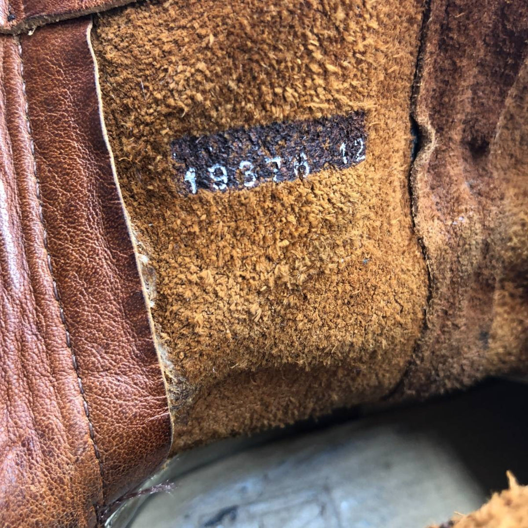 Frye Back Zip Ring Boots, 7 1/2D, Men's, 10" Size (saa013687) Men's 25.5cm genuine leather brown type Vintage Second Hand