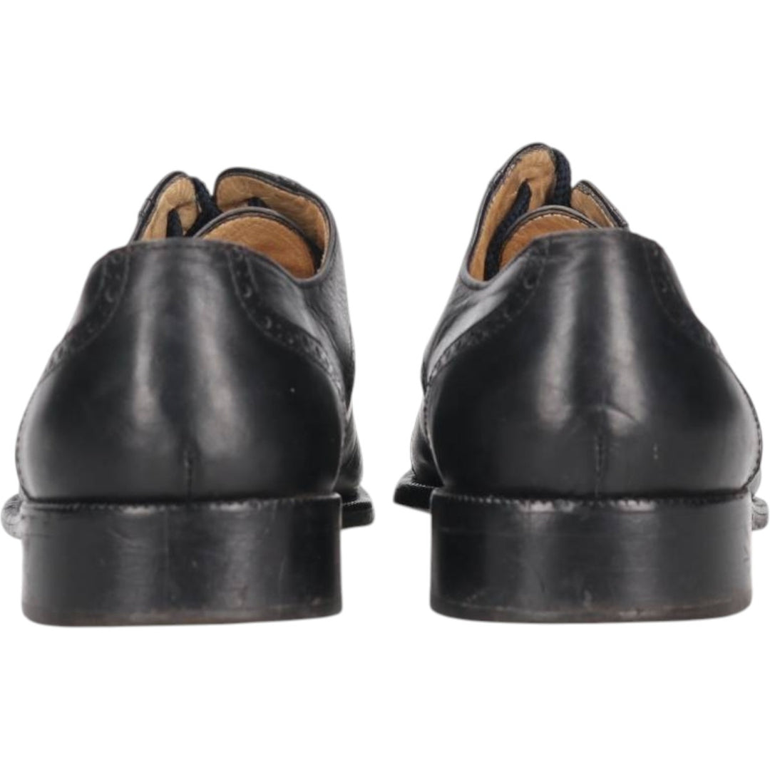 ALFANI Straight Tip Shoes, Made in Italy, Size 9 1/2 M Men's 27.5cm genuine leather black type Vintage Second Hand