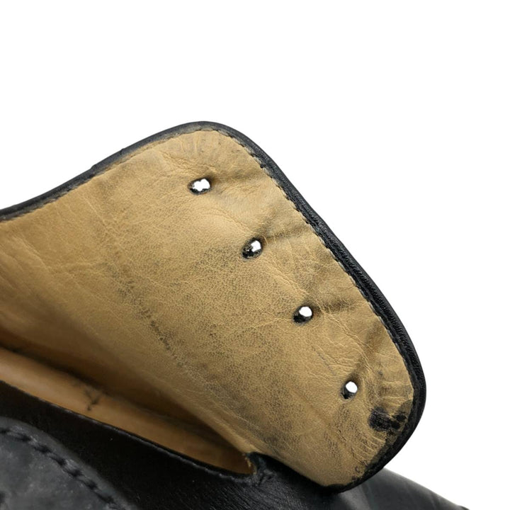 ALFANI Straight Tip Shoes, Made in Italy, Size 9 1/2 M Men's 27.5cm genuine leather black type Vintage Second Hand