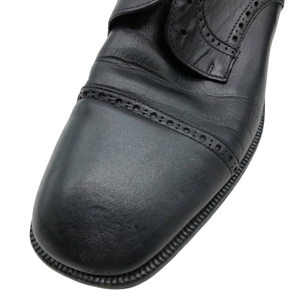ALFANI Straight Tip Shoes, Made in Italy, Size 9 1/2 M Men's 27.5cm genuine leather black type Vintage Second Hand