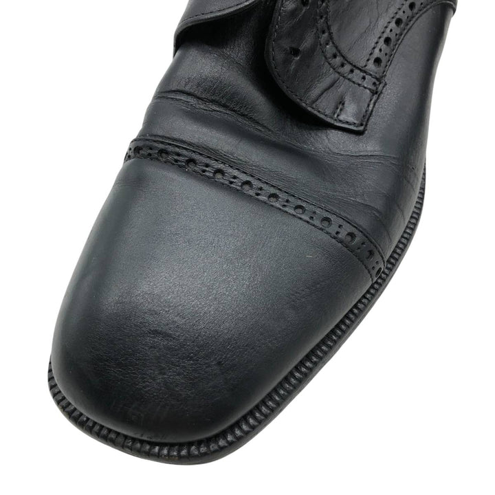 ALFANI Straight Tip Shoes, Made in Italy, Size 9 1/2 M Men's 27.5cm genuine leather black type Vintage Second Hand