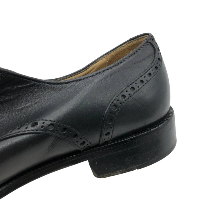 ALFANI Straight Tip Shoes, Made in Italy, Size 9 1/2 M Men's 27.5cm genuine leather black type Vintage Second Hand