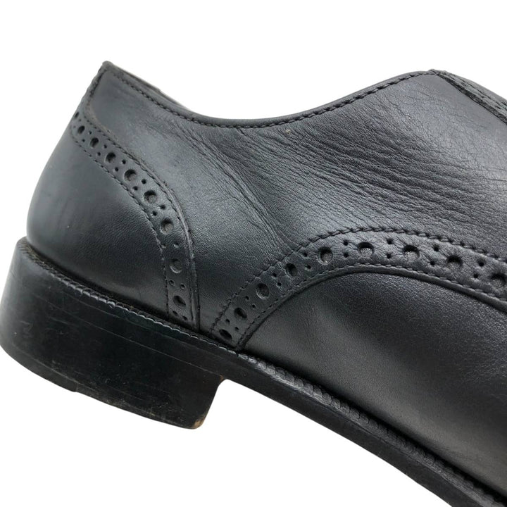 ALFANI Straight Tip Shoes, Made in Italy, Size 9 1/2 M Men's 27.5cm genuine leather black type Vintage Second Hand