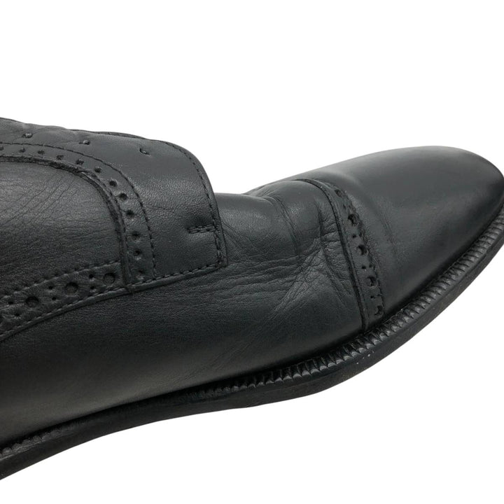 ALFANI Straight Tip Shoes, Made in Italy, Size 9 1/2 M Men's 27.5cm genuine leather black type Vintage Second Hand