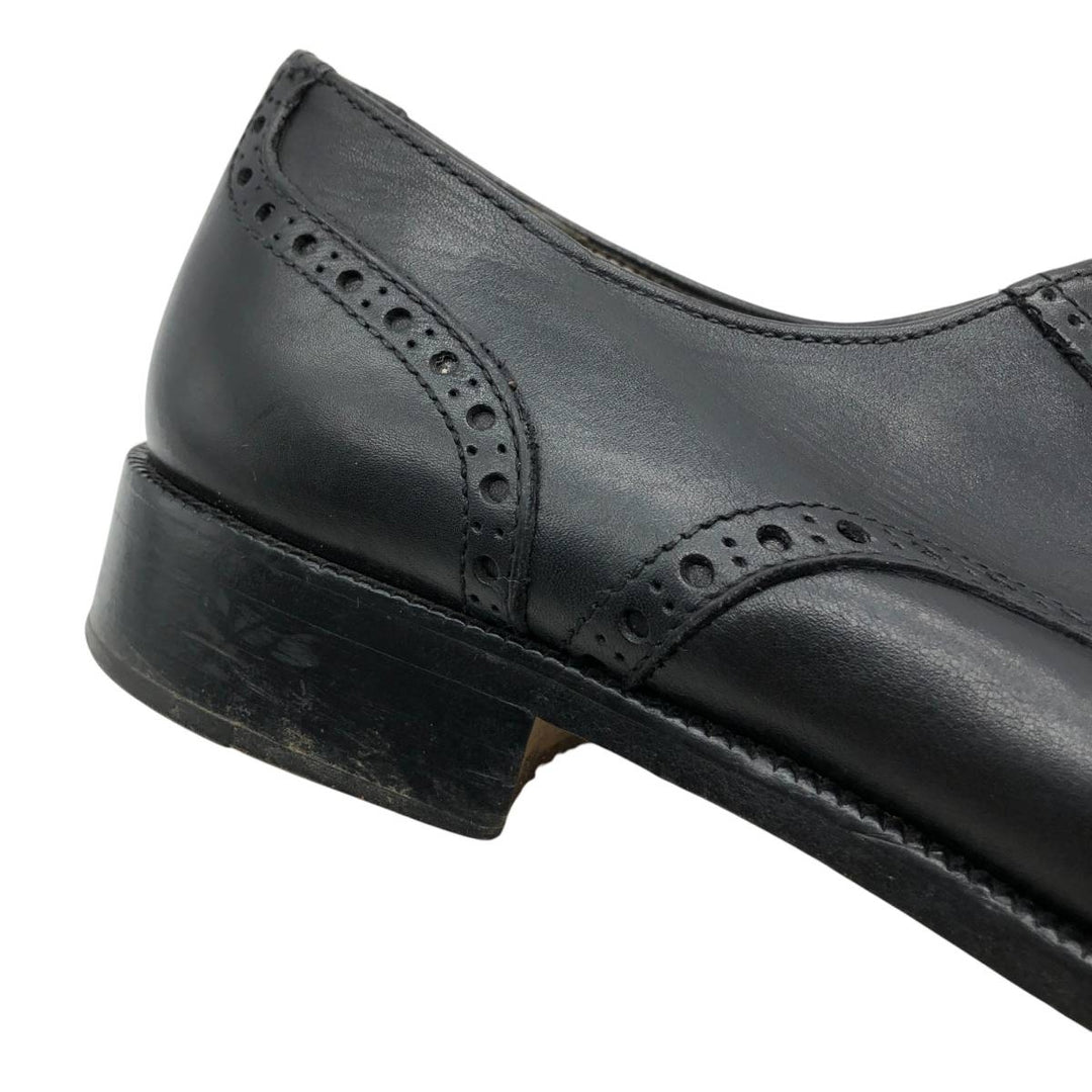 ALFANI Straight Tip Shoes, Made in Italy, Size 9 1/2 M Men's 27.5cm genuine leather black type Vintage Second Hand