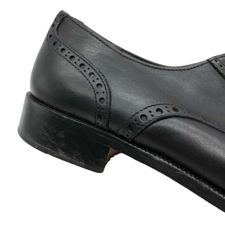 ALFANI Straight Tip Shoes, Made in Italy, Size 9 1/2 M Men's 27.5cm genuine leather black type Vintage Second Hand