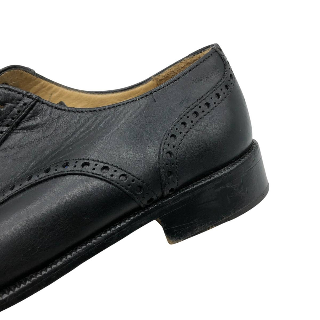 ALFANI Straight Tip Shoes, Made in Italy, Size 9 1/2 M Men's 27.5cm genuine leather black type Vintage Second Hand