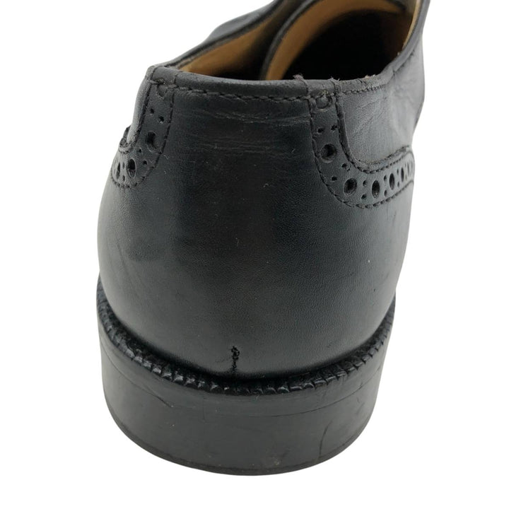 ALFANI Straight Tip Shoes, Made in Italy, Size 9 1/2 M Men's 27.5cm genuine leather black type Vintage Second Hand
