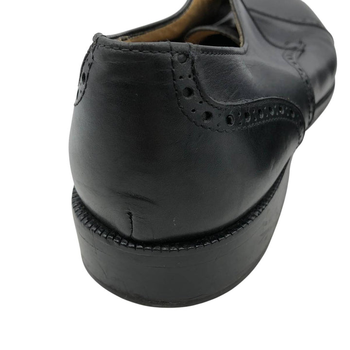 ALFANI Straight Tip Shoes, Made in Italy, Size 9 1/2 M Men's 27.5cm genuine leather black type Vintage Second Hand