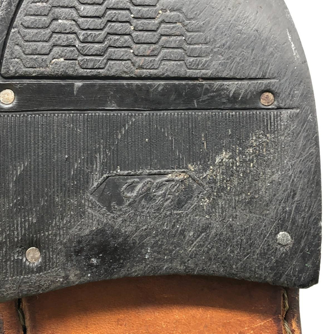 Vintage 80s-90s Sears Full Brogue Wingtip Shoes, Size 8 1/2, Men's, 10.4" (saa013801) Men's 26.5cm genuine leather brown type Vintage Second Hand
