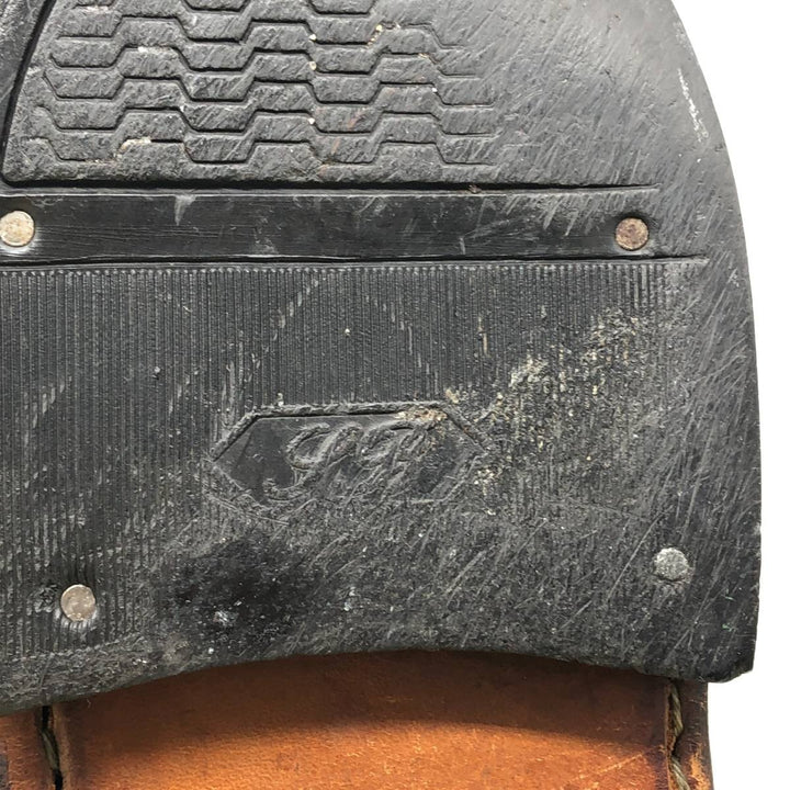 Vintage 80s-90s Sears Full Brogue Wingtip Shoes, Size 8 1/2, Men's, 10.4" (saa013801) Men's 26.5cm genuine leather brown type Vintage Second Hand
