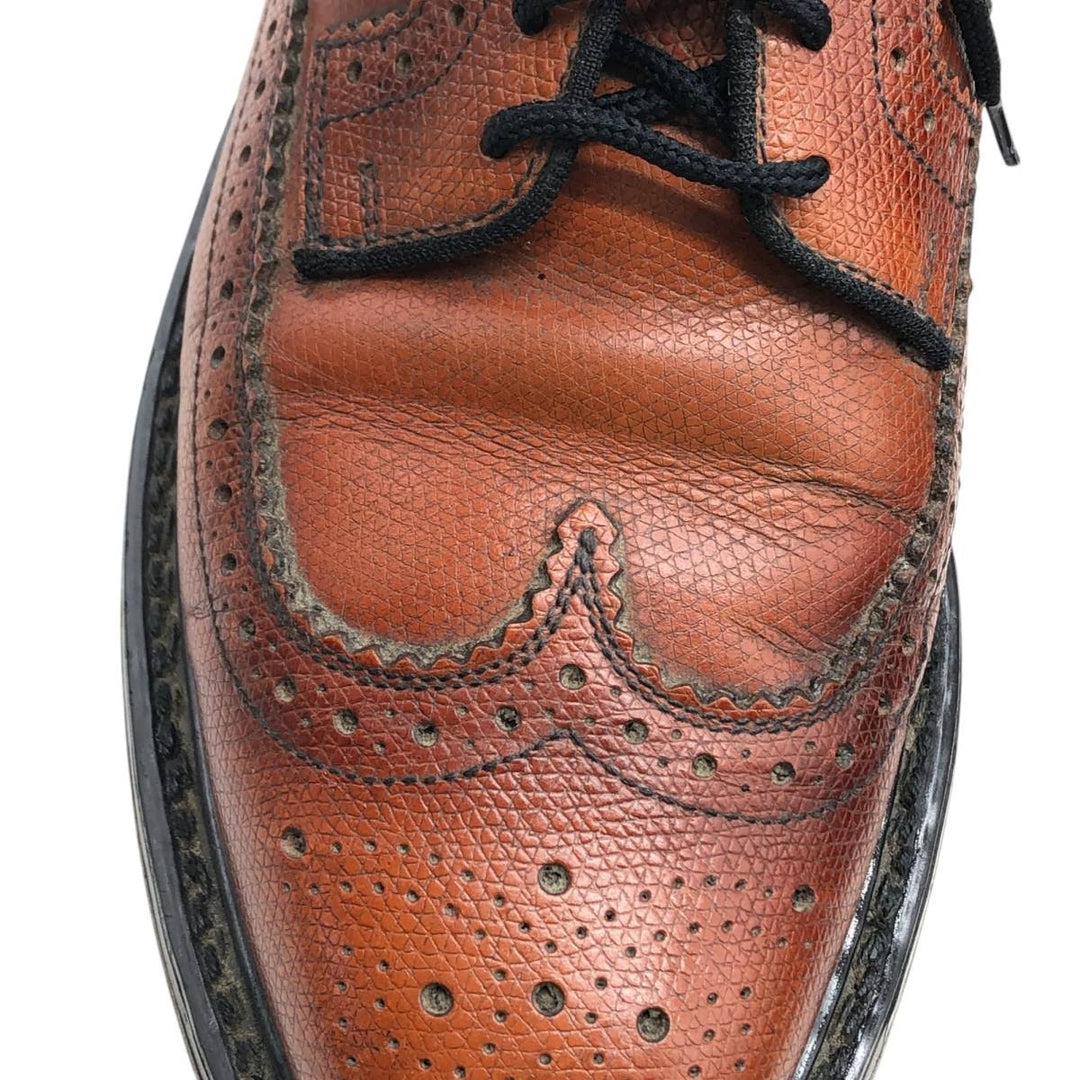 Vintage 80s-90s Sears Full Brogue Wingtip Shoes, Size 8 1/2, Men's, 10.4" (saa013801) Men's 26.5cm genuine leather brown type Vintage Second Hand