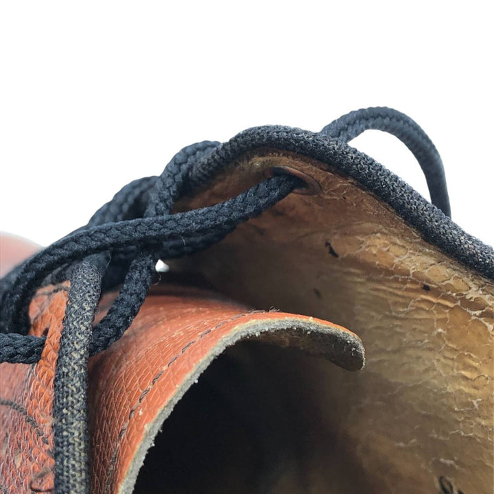 Vintage 80s-90s Sears Full Brogue Wingtip Shoes, Size 8 1/2, Men's, 10.4" (saa013801) Men's 26.5cm genuine leather brown type Vintage Second Hand