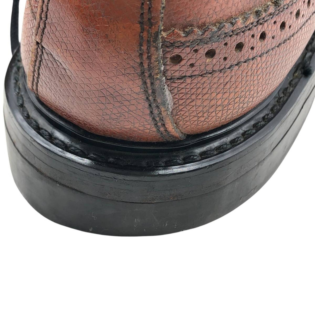 Vintage 80s-90s Sears Full Brogue Wingtip Shoes, Size 8 1/2, Men's, 10.4" (saa013801) Men's 26.5cm genuine leather brown type Vintage Second Hand