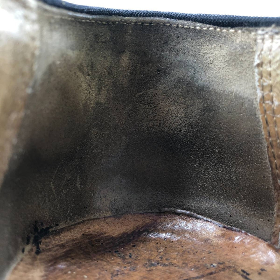 Vintage 80s-90s Sears Full Brogue Wingtip Shoes, Size 8 1/2, Men's, 10.4" (saa013801) Men's 26.5cm genuine leather brown type Vintage Second Hand