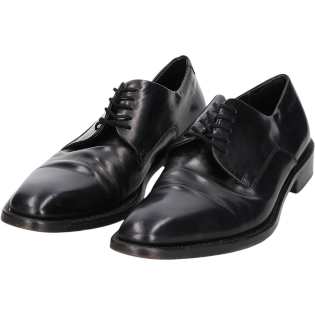 HUGO BOSS Plain Toe Shoes Made in Italy 9 Men's 27.5cm unclear black type Vintage Second Hand