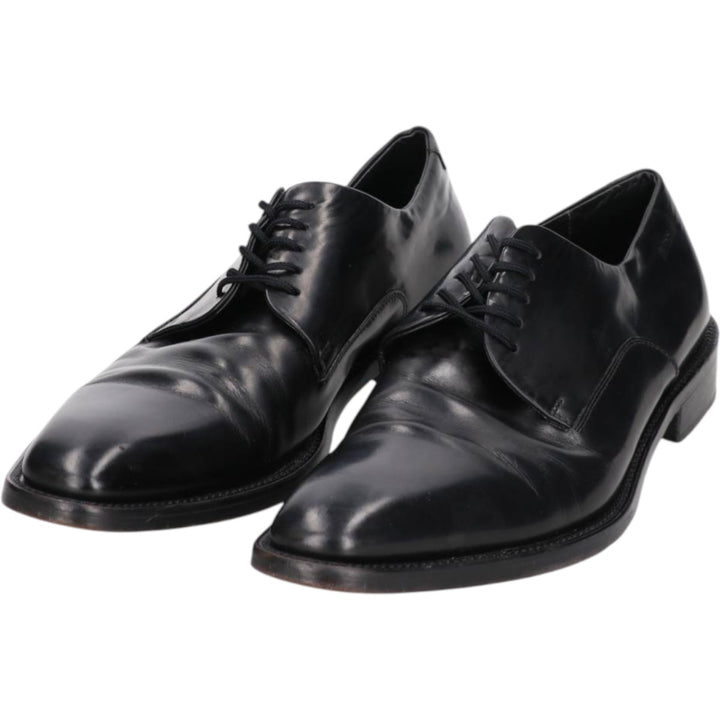 HUGO BOSS Plain Toe Shoes Made in Italy 9 Men's 27.5cm unclear black type Vintage Second Hand