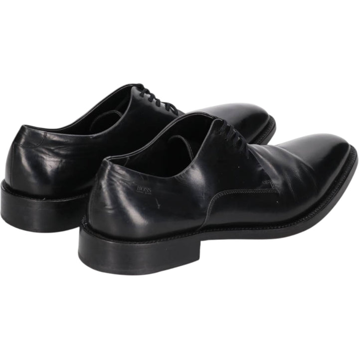 HUGO BOSS Plain Toe Shoes Made in Italy 9 Men's 27.5cm unclear black type Vintage Second Hand