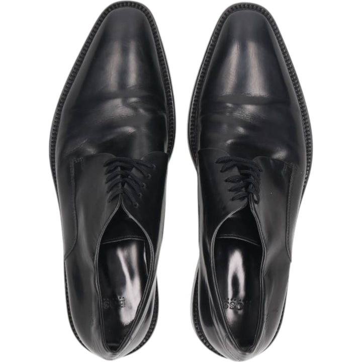 HUGO BOSS Plain Toe Shoes Made in Italy 9 Men's 27.5cm unclear black type Vintage Second Hand