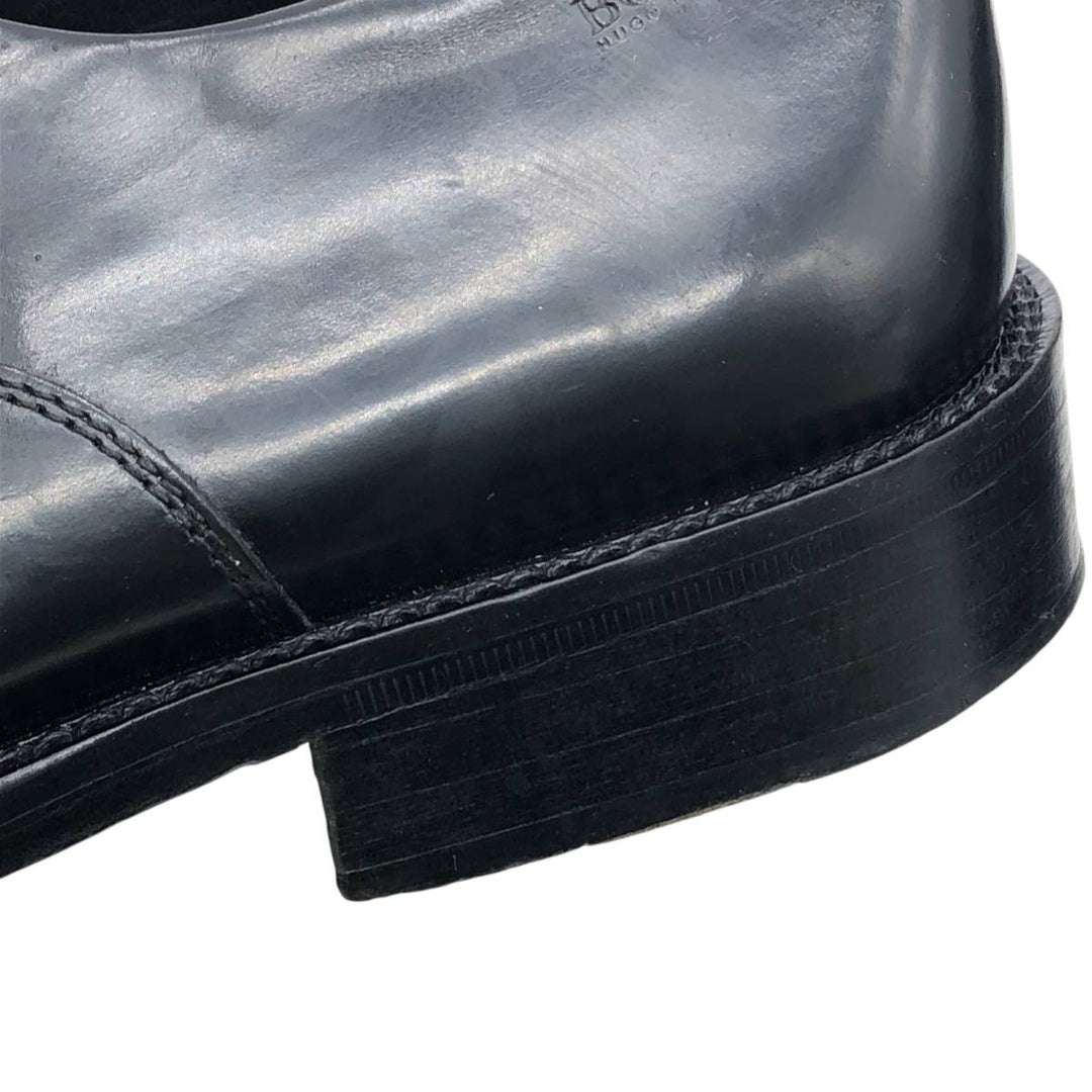 HUGO BOSS Plain Toe Shoes Made in Italy 9 Men's 27.5cm unclear black type Vintage Second Hand