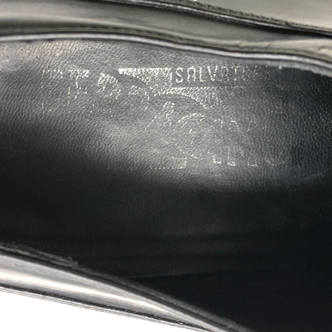 Salvatore Ferragamo U-tip shoes, Made in Italy, Size 10 1/2, 2E Men's 28.5cm unclear black type Vintage Second Hand