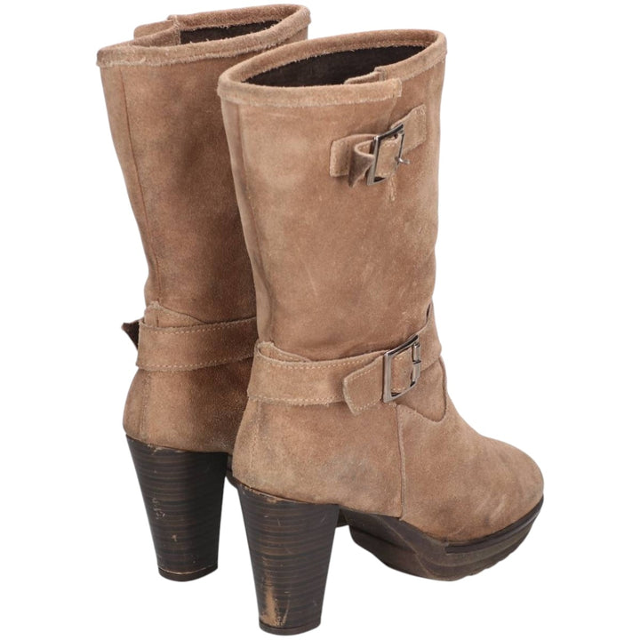 Suede engineer boots size 39 Women's 24.5cm unclear brown type Vintage Second Hand