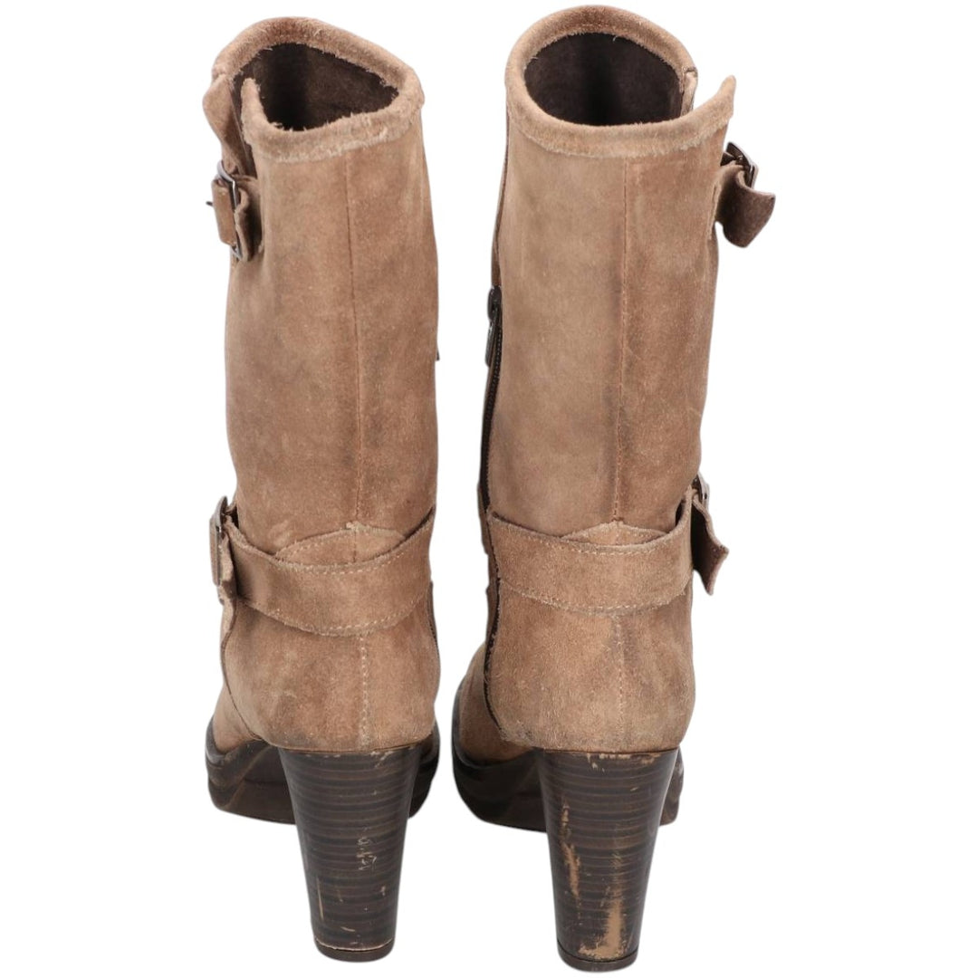Suede engineer boots size 39 Women's 24.5cm unclear brown type Vintage Second Hand