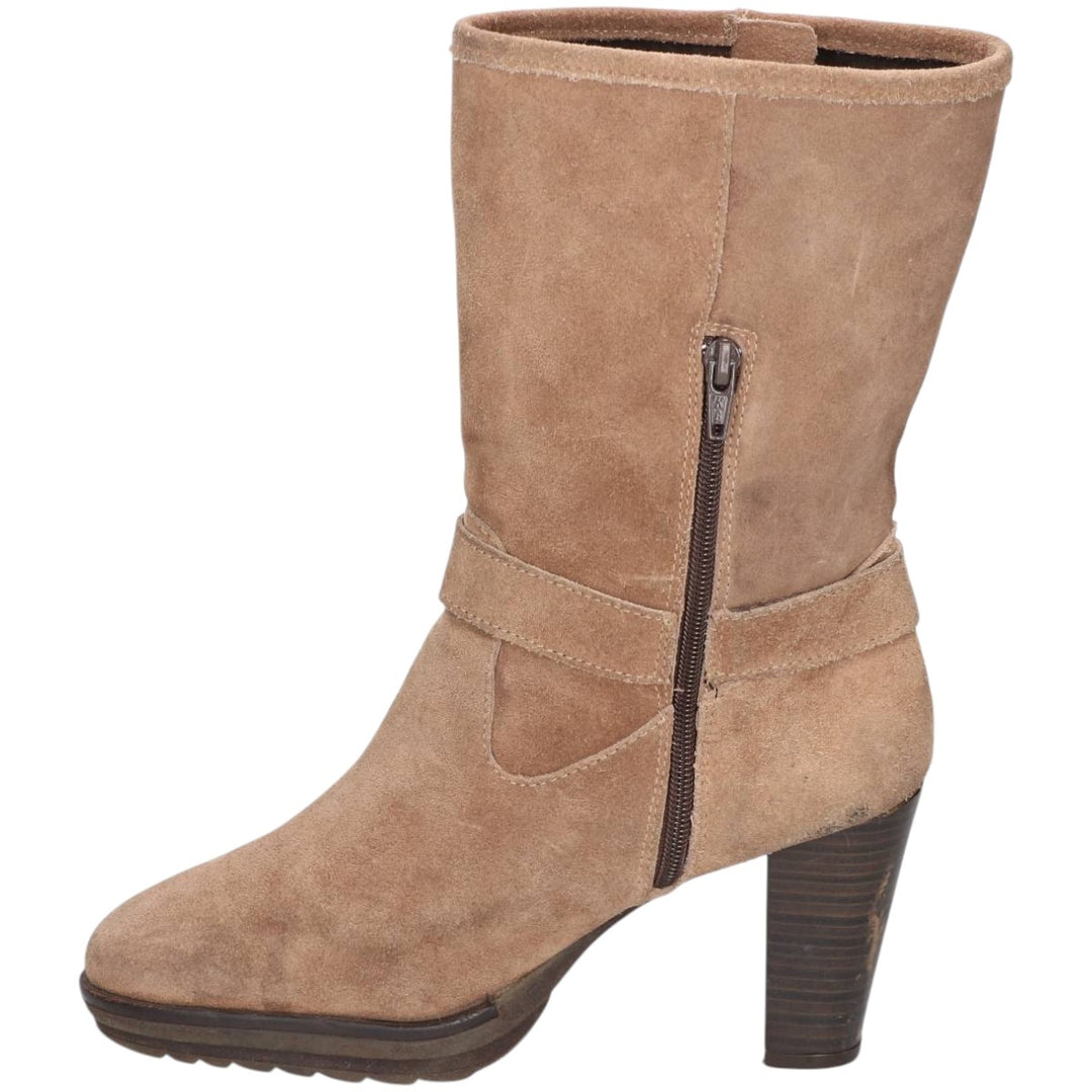 Suede engineer boots size 39 Women's 24.5cm unclear brown type Vintage Second Hand