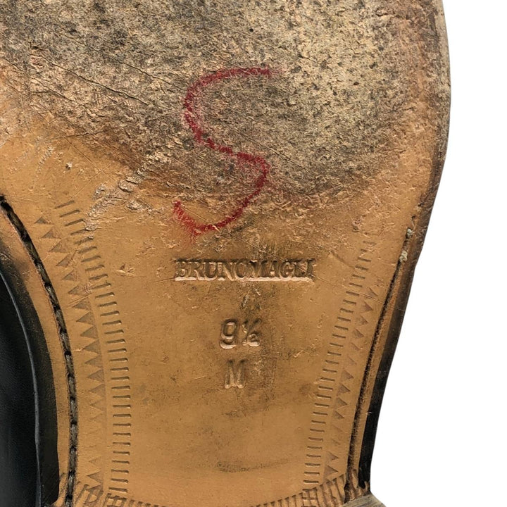 Bruno Magli U-tip shoes, Made in Italy, Size 9 1/2 M Men's 27.5cm unclear black type Vintage Second Hand