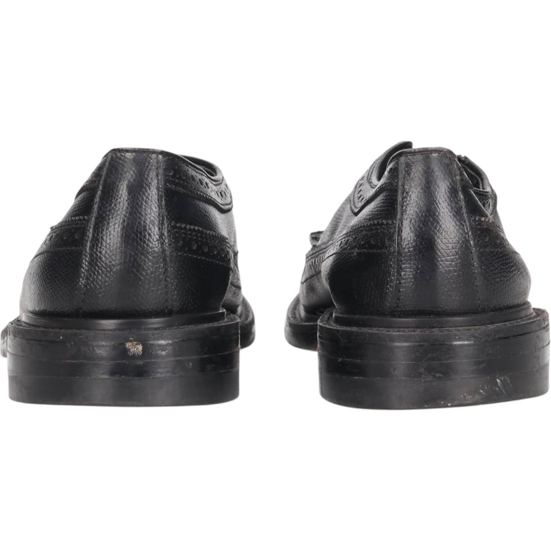 Stafford Full Brogue Wingtip Shoes Made in USA 8D Men's 26.0cm genuine leather black type Vintage Second Hand