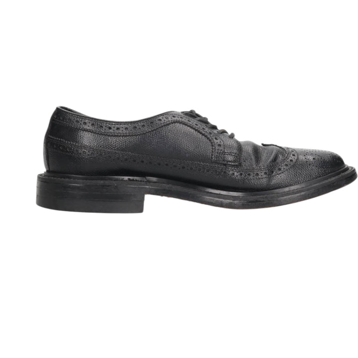 Stafford Full Brogue Wingtip Shoes Made in USA 8D Men's 26.0cm genuine leather black type Vintage Second Hand