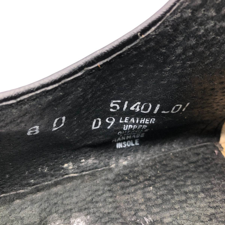 Stafford Full Brogue Wingtip Shoes Made in USA 8D Men's 26.0cm genuine leather black type Vintage Second Hand