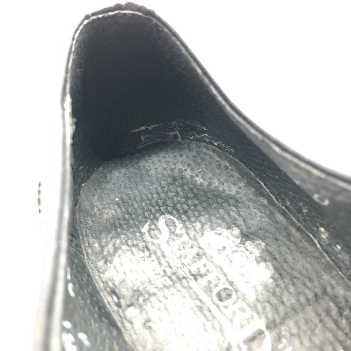 Stafford Full Brogue Wingtip Shoes Made in USA 8D Men's 26.0cm genuine leather black type Vintage Second Hand