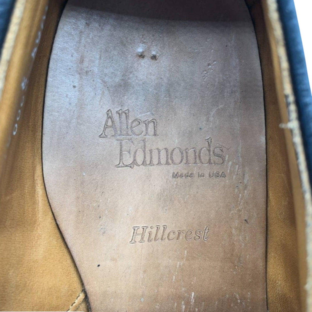 Allen Edmonds Hillcrest Swirl Mocha Leather Shoes, Size 10, Made in USA Men's 28.0cm genuine leather black type Vintage Second Hand