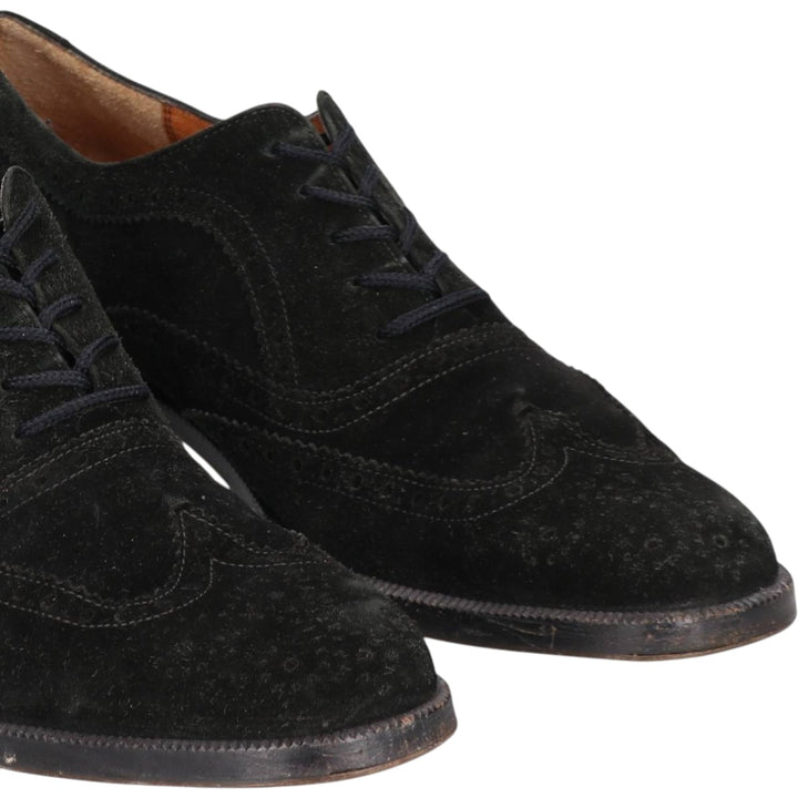 Salvatore Ferragamo suede wingtip shoes, made in Italy, size 8D Men's 26.0cm suede black type Vintage Second Hand