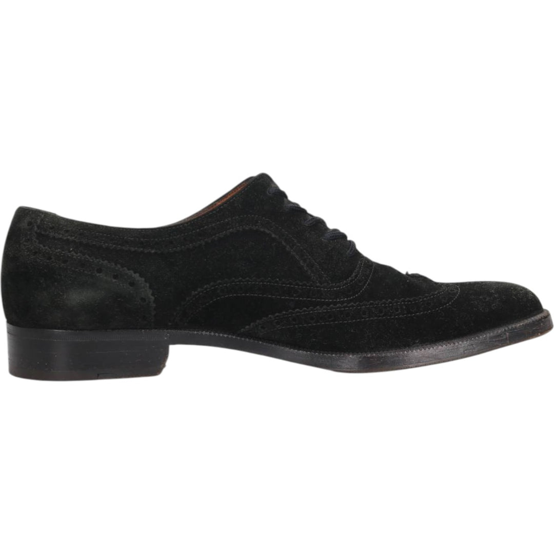 Salvatore Ferragamo suede wingtip shoes, made in Italy, size 8D Men's 26.0cm suede black type Vintage Second Hand