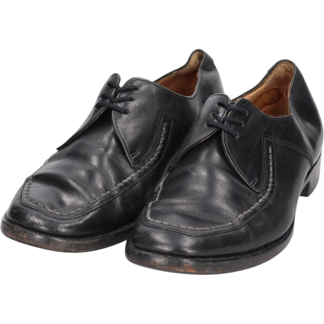 Loake U-tip shoes, made in the UK, size 7 1/2 Men's 26.0cm unclear black type Vintage Second Hand