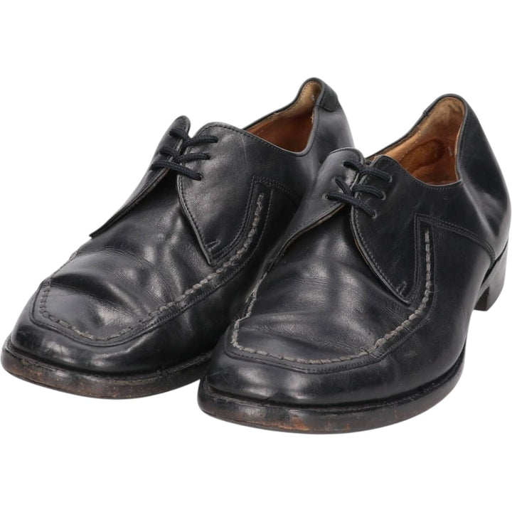 Loake U-tip shoes, made in the UK, size 7 1/2 Men's 26.0cm unclear black type Vintage Second Hand