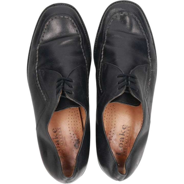 Loake U-tip shoes, made in the UK, size 7 1/2 Men's 26.0cm unclear black type Vintage Second Hand