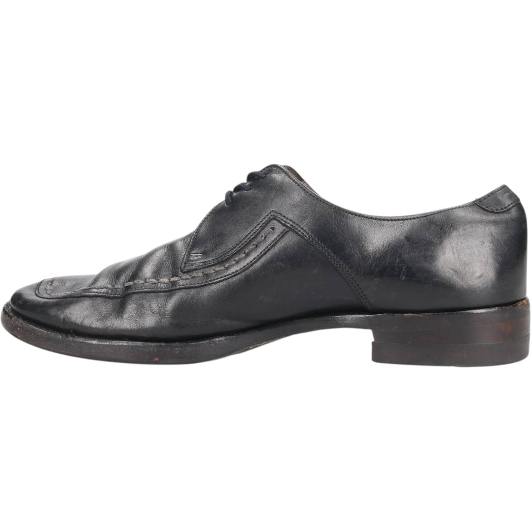 Loake U-tip shoes, made in the UK, size 7 1/2 Men's 26.0cm unclear black type Vintage Second Hand