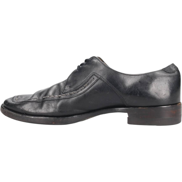 Loake U-tip shoes, made in the UK, size 7 1/2 Men's 26.0cm unclear black type Vintage Second Hand