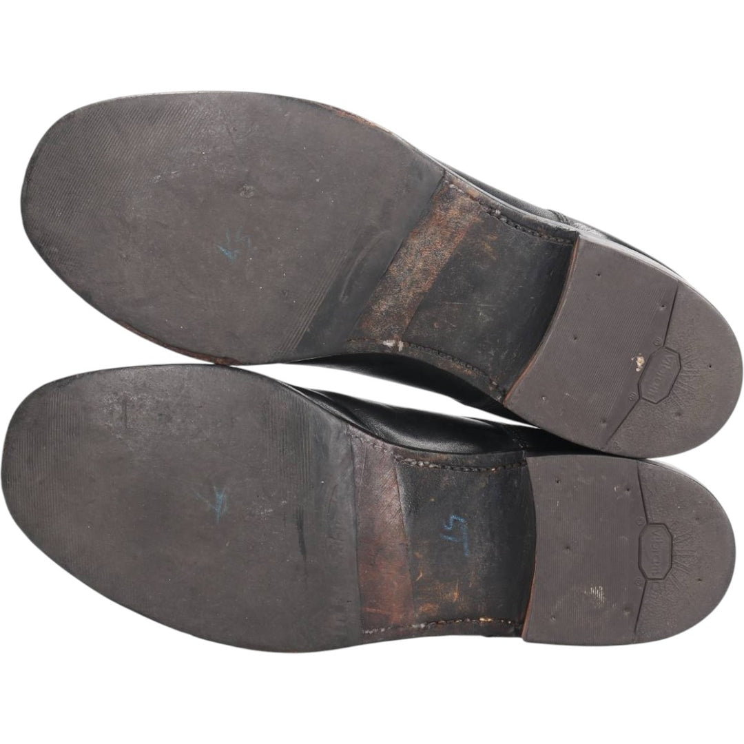 Loake U-tip shoes, made in the UK, size 7 1/2 Men's 26.0cm unclear black type Vintage Second Hand
