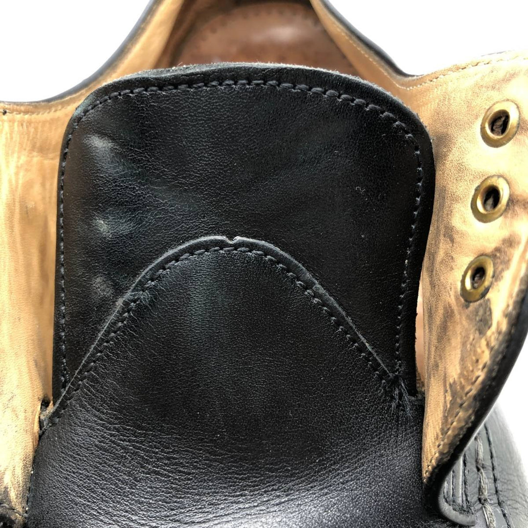 Loake U-tip shoes, made in the UK, size 7 1/2 Men's 26.0cm unclear black type Vintage Second Hand