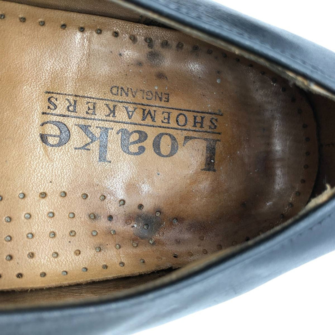 Loake U-tip shoes, made in the UK, size 7 1/2 Men's 26.0cm unclear black type Vintage Second Hand