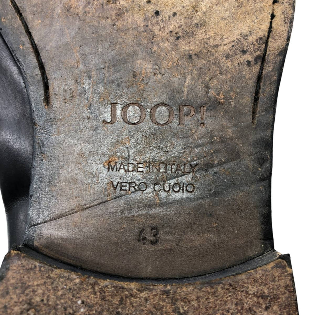 JOOP! Plain Toe Shoes, Made in Italy, Size 43 Men's 27.5cm genuine leather black type Vintage Second Hand