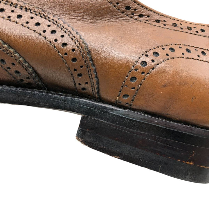 WESTBURY full brogue wingtip shoes Men's 25.5cm genuine leather brown type Vintage Second Hand